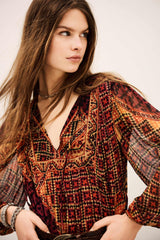 Loose-Fit Midi Dress Oria Red