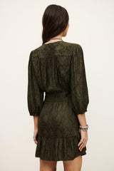 Patterned Mini Dress Romea Green