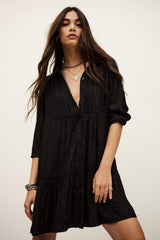 Mini Shirt Dress Rosyna Black