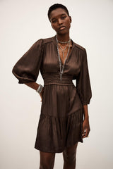 Short Dress Cyriala Brown