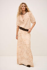 Patterned Maxi Skirt Nattalina Off-White