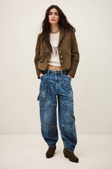 Suede Leather Jacket Morfeo Green