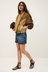 Asymmetric Pocket Jacket Cisca Brown