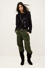 Cropped Fitted Jacket Beradith Blue