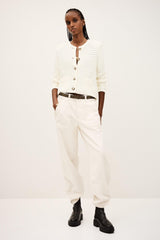Decorative Knit Cardigan Gaspard Off-White