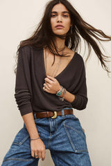 Wrap Sweater Beline Brown