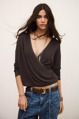Wrap Sweater Beline Brown
