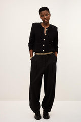 Decorative Knit Cardigan Gaspard Black