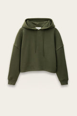 Loose-Fit Hooded Sweatshirt Moby Green