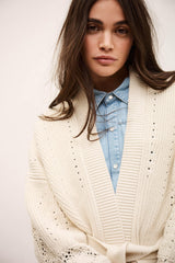 Long Knit Cardigan Perine Off-White