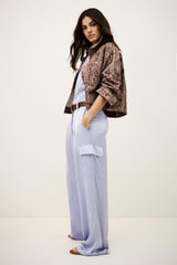 Wide-Leg Cargo Pants Cary Purple
