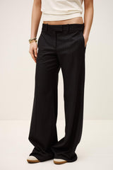 Wide-Leg Tailored Pants Cely Blue