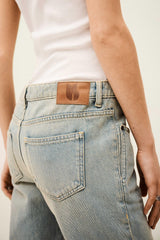 Straight-Fit Waisted Pants Cenos Blue