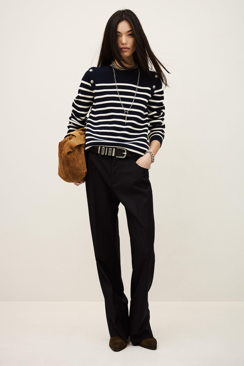 Bootcut Wool Pants Nives Blue