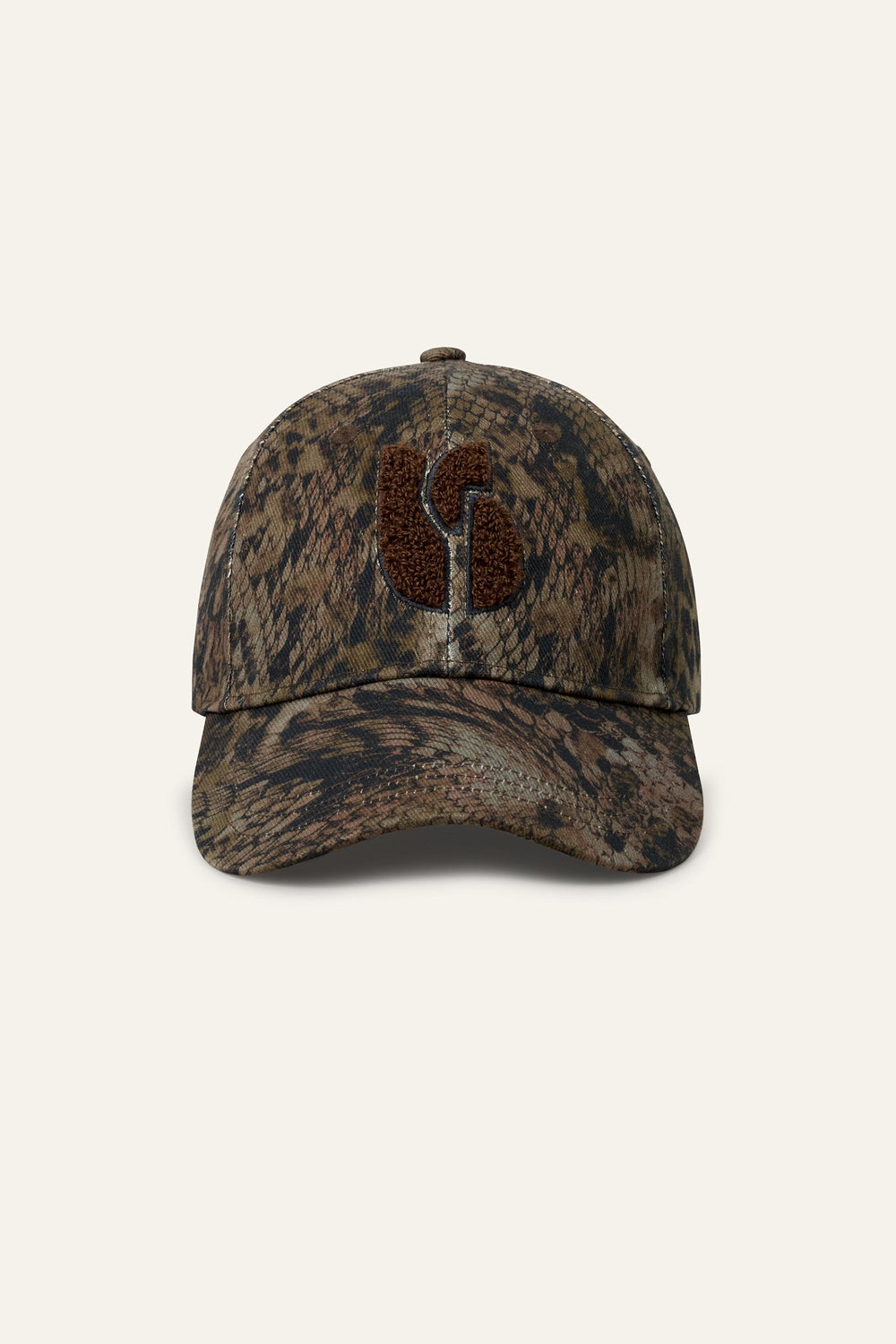 Patterned Cotton Baseball Cap Honi Green