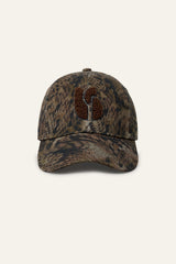 Patterned Cotton Baseball Cap Honi Green