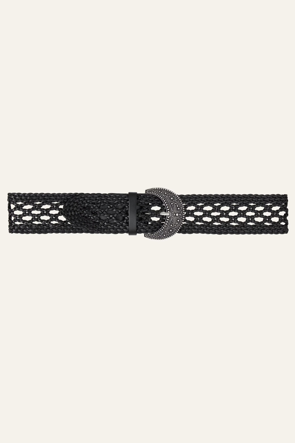 Braided Leather Belt Balmy Black
