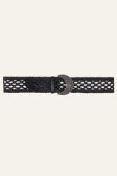 Braided Leather Belt Balmy Black