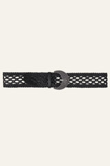 Braided Leather Belt Balmy Black