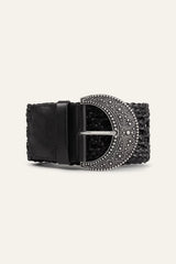 Braided Leather Belt Balmy Black
