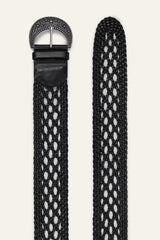 Braided Leather Belt Balmy Black