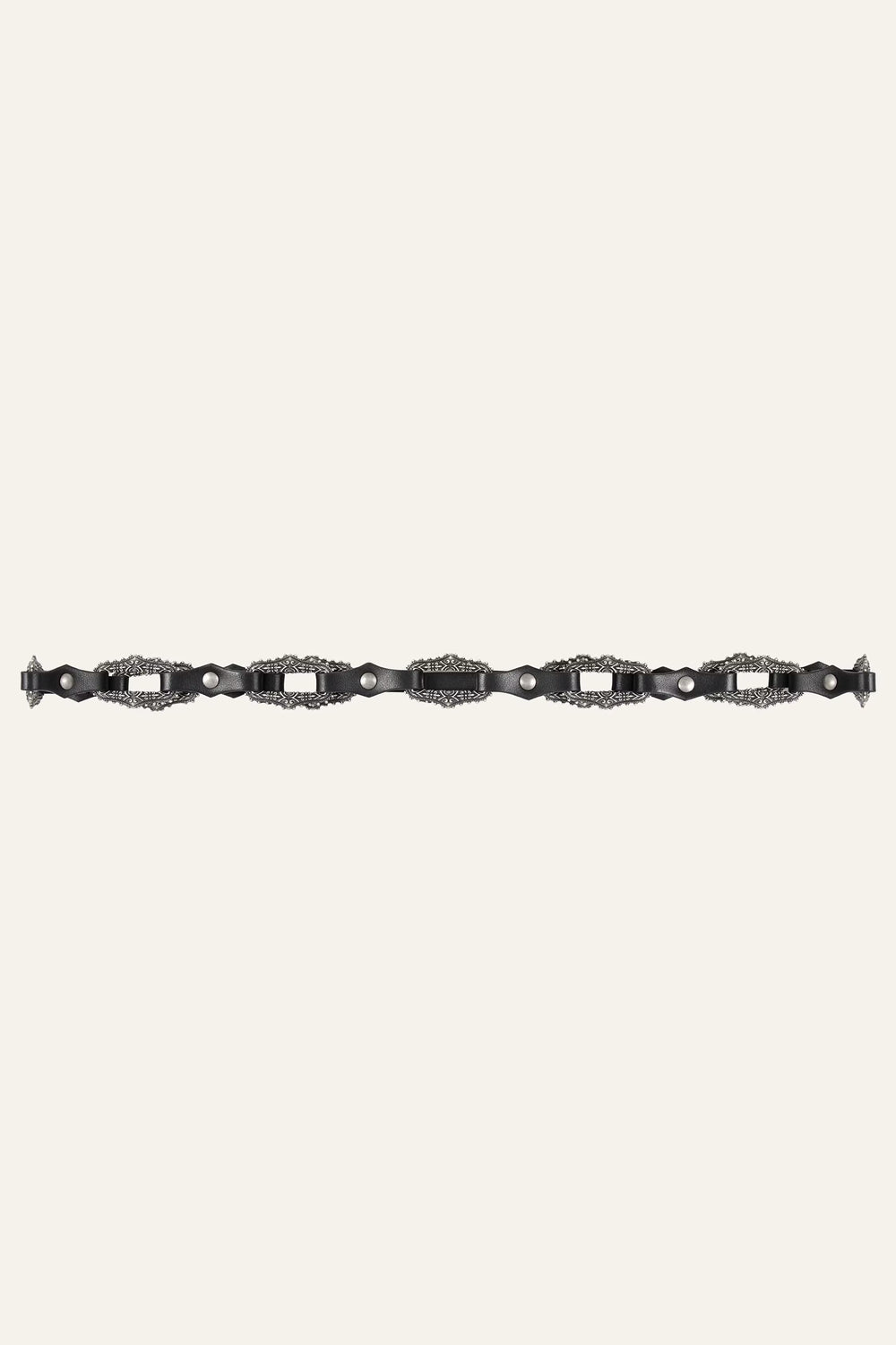 Leather Statement Belt Baptiste Black