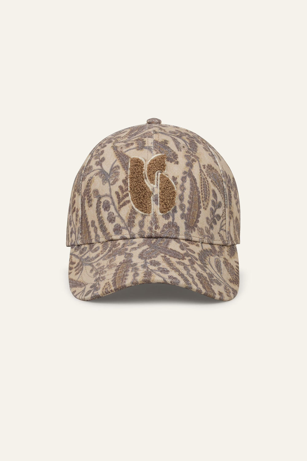Patterned Cotton Baseball Cap Hari Off-White