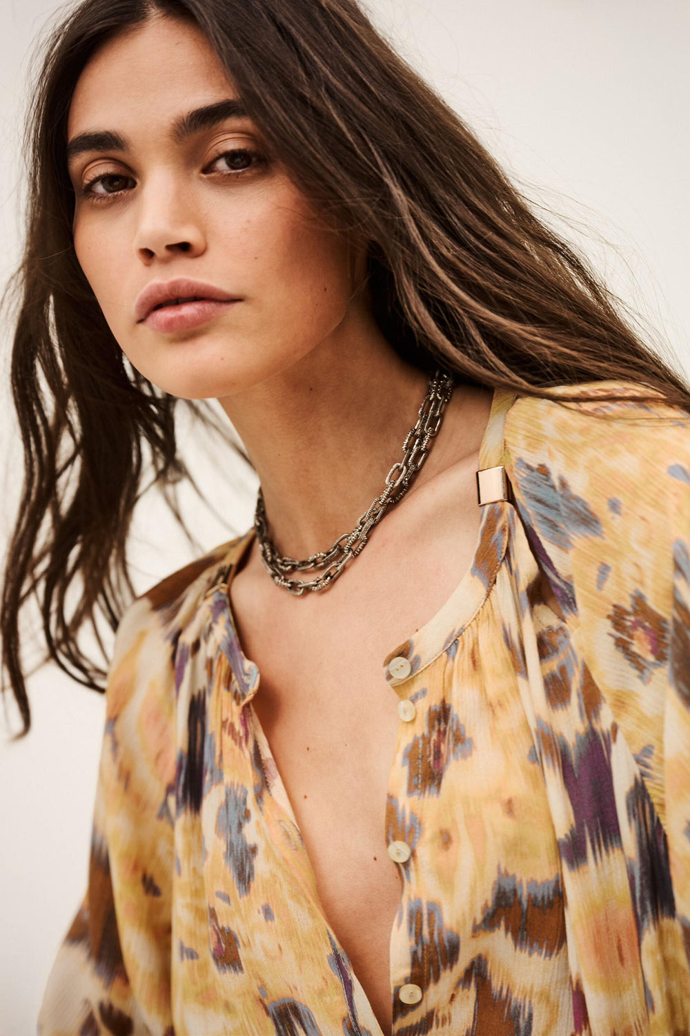 Patterned Shirt Maelle Yellow