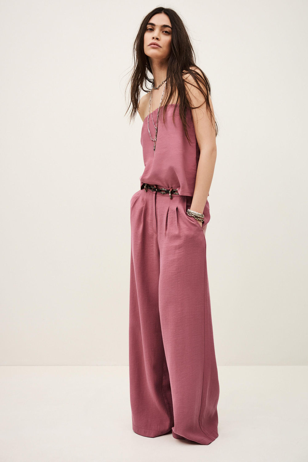 Strapless Bustier Top Deborah Pink