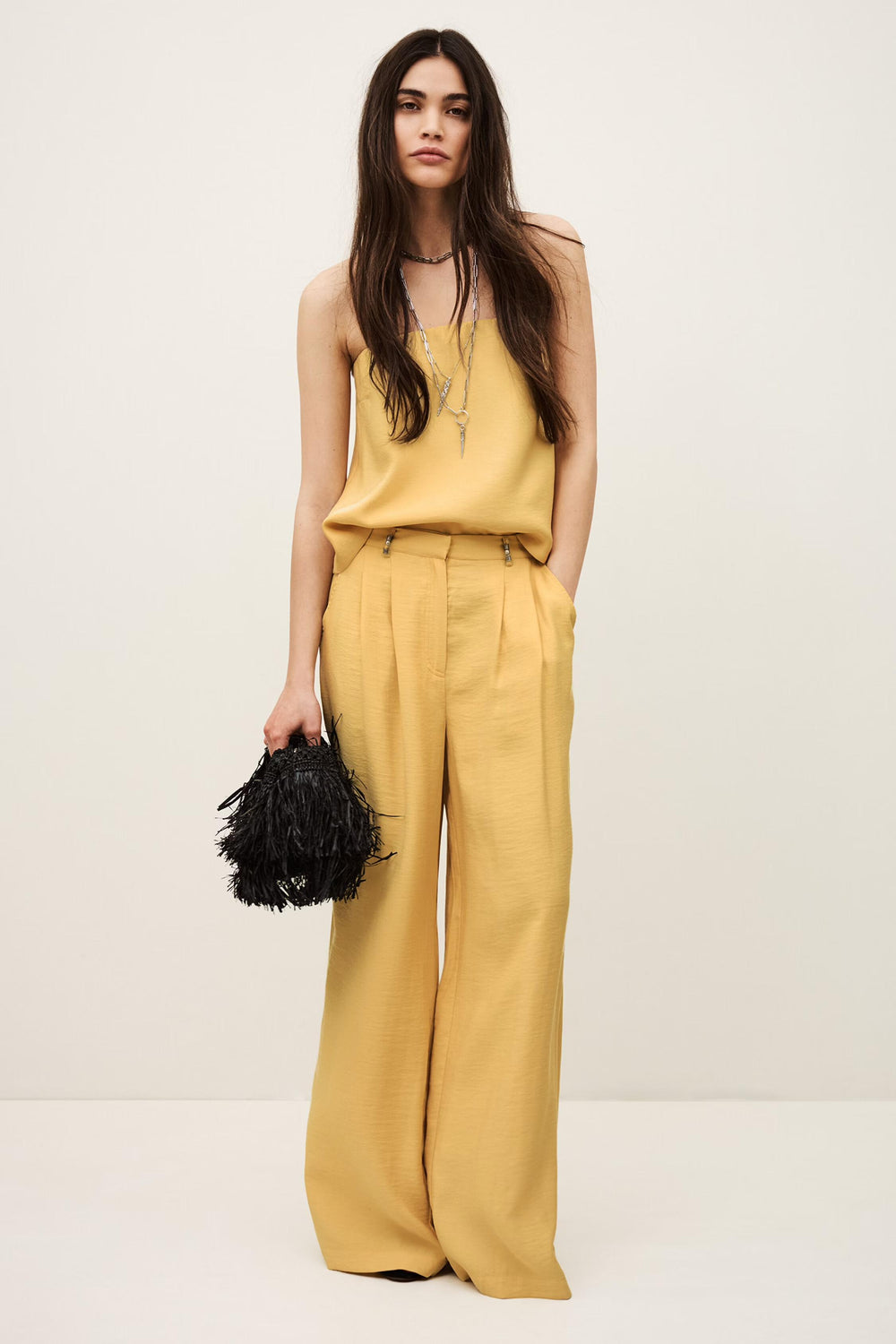Strapless Bustier Top Deborah Yellow