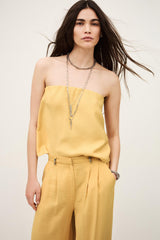 Strapless Bustier Top Deborah Yellow