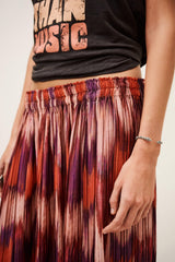 Pleated Midi Skirt Ariette Orange
