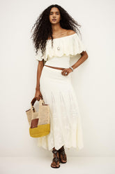 Knit Maxi Skirt Serta Off-White
