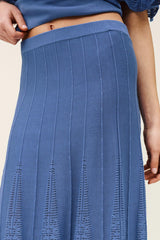 Knit Maxi Skirt Serta Blue