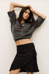 Patterned Mini Skirt Rino Black