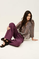 Wide-Leg Jeans Boney Purple