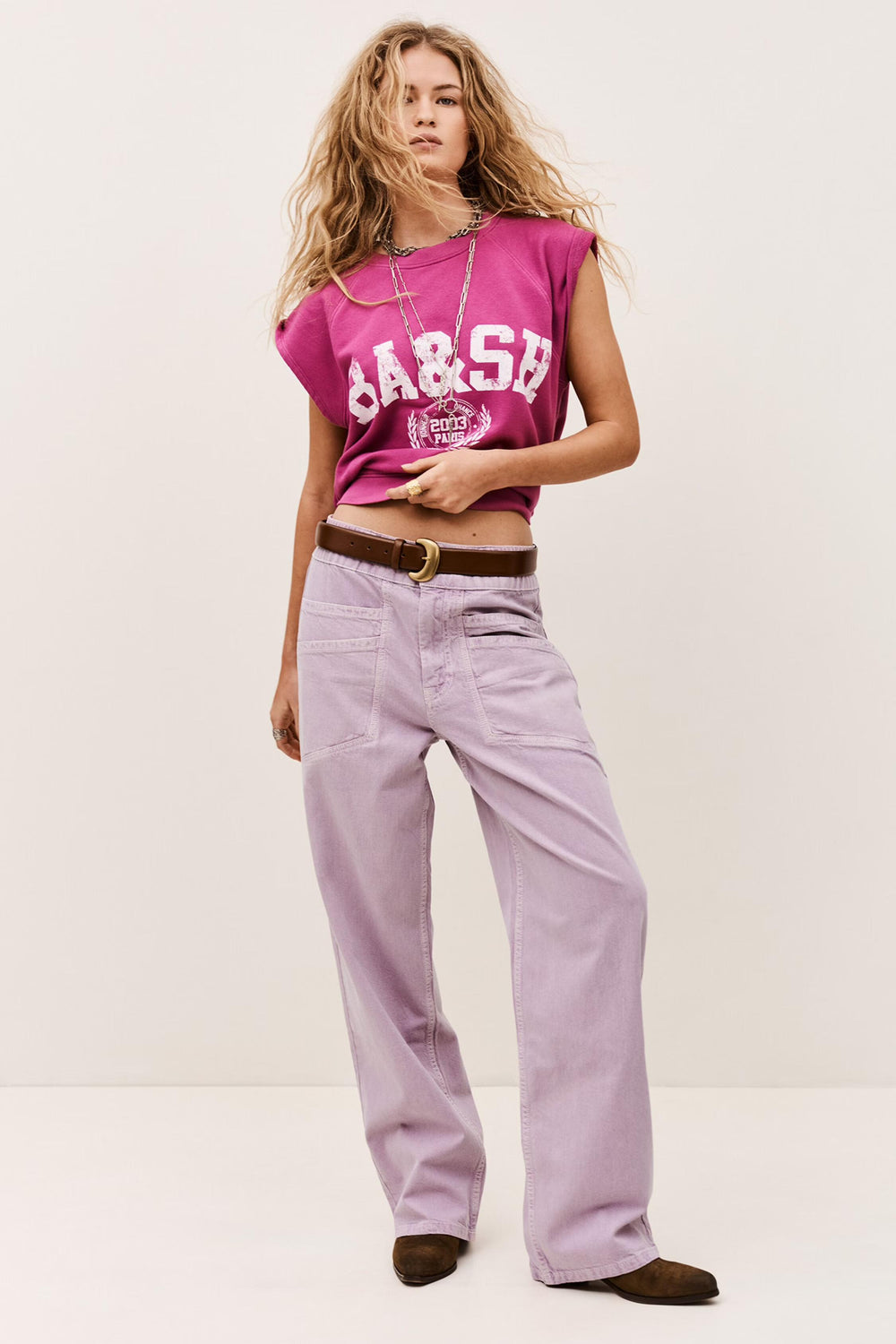 Wide-Leg Pants Fima Purple