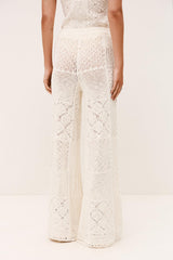 Pointelle Stitch Pants Santy Off-White