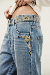Faded Straight-Fit Jeans Rizie Blue