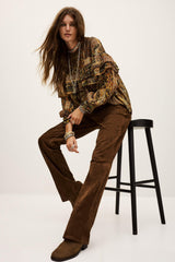 Wide-Leg Pants Mossi Brown