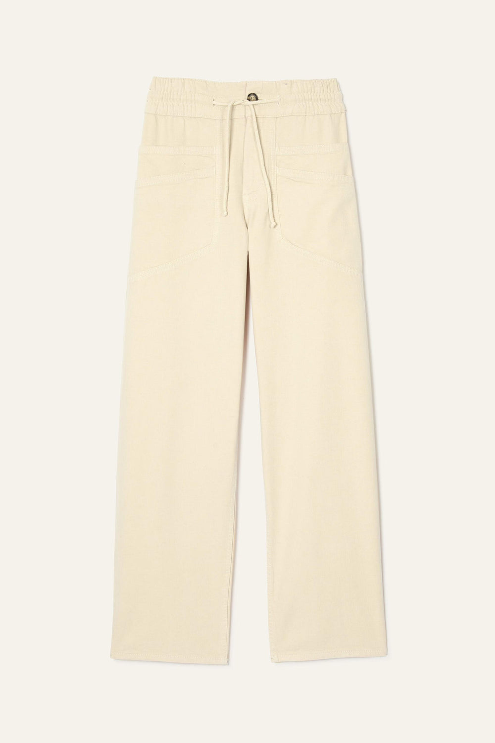 Loose Straight-Leg Pants Fima Off-White