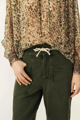 Loose Straight-Leg Pants Fima Green