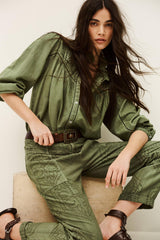 Carrot Leg Pants Giany Green