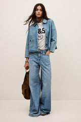 3/4-Sleeve Jacket Tiny Blue