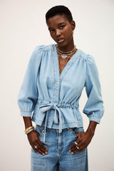 Long-Sleeve Top Lavina Blue