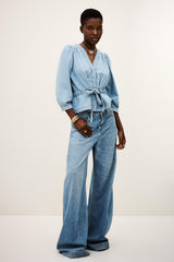 Long-Sleeve Top Lavina Blue