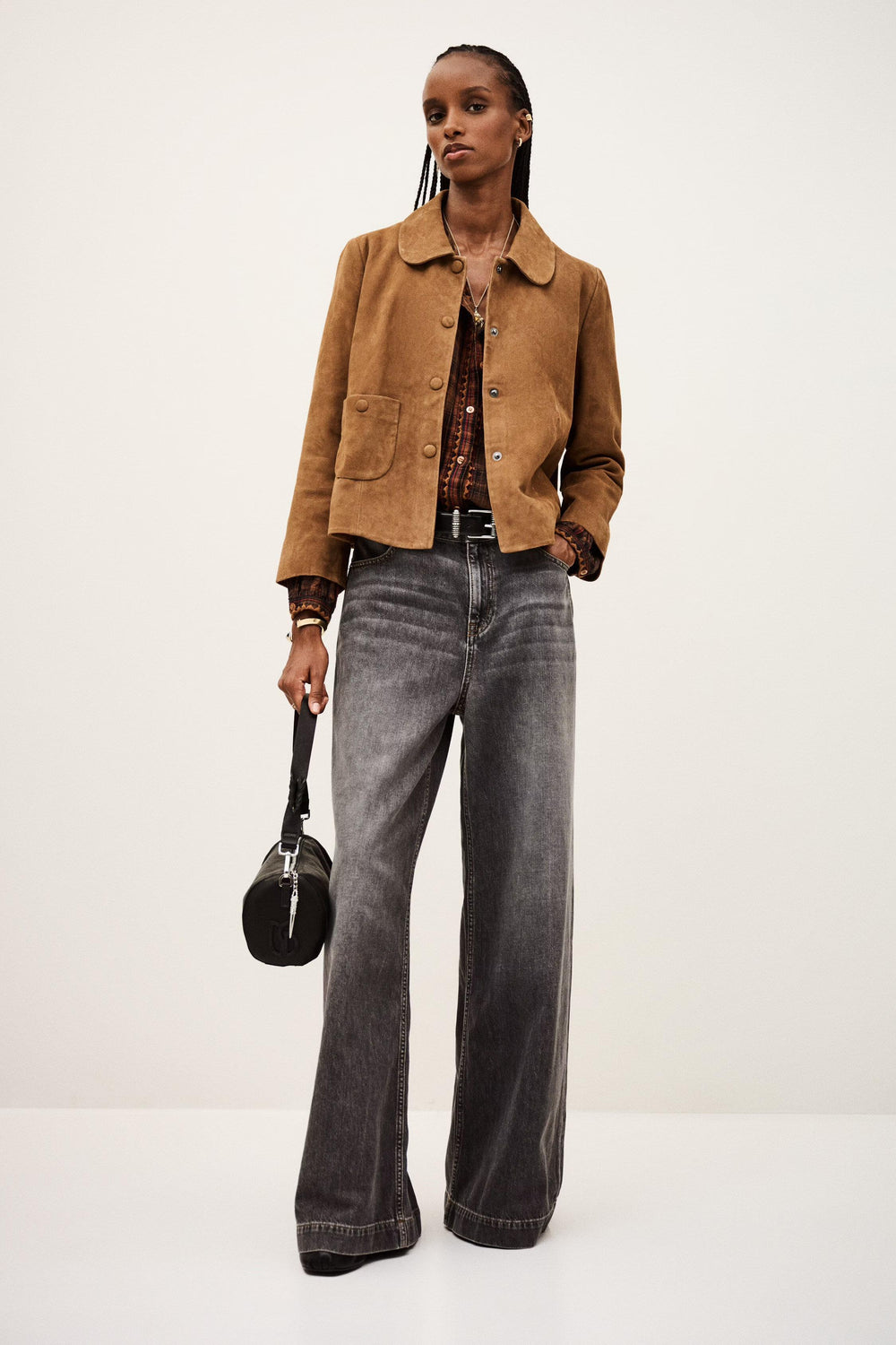 Straight-Cut Jacket Milas Brown
