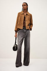 Straight-Cut Jacket Milas Brown
