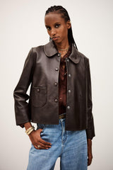 Peter Pan Collar Jacket Milos Brown