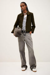 Straight-Cut Jacket Milas Green